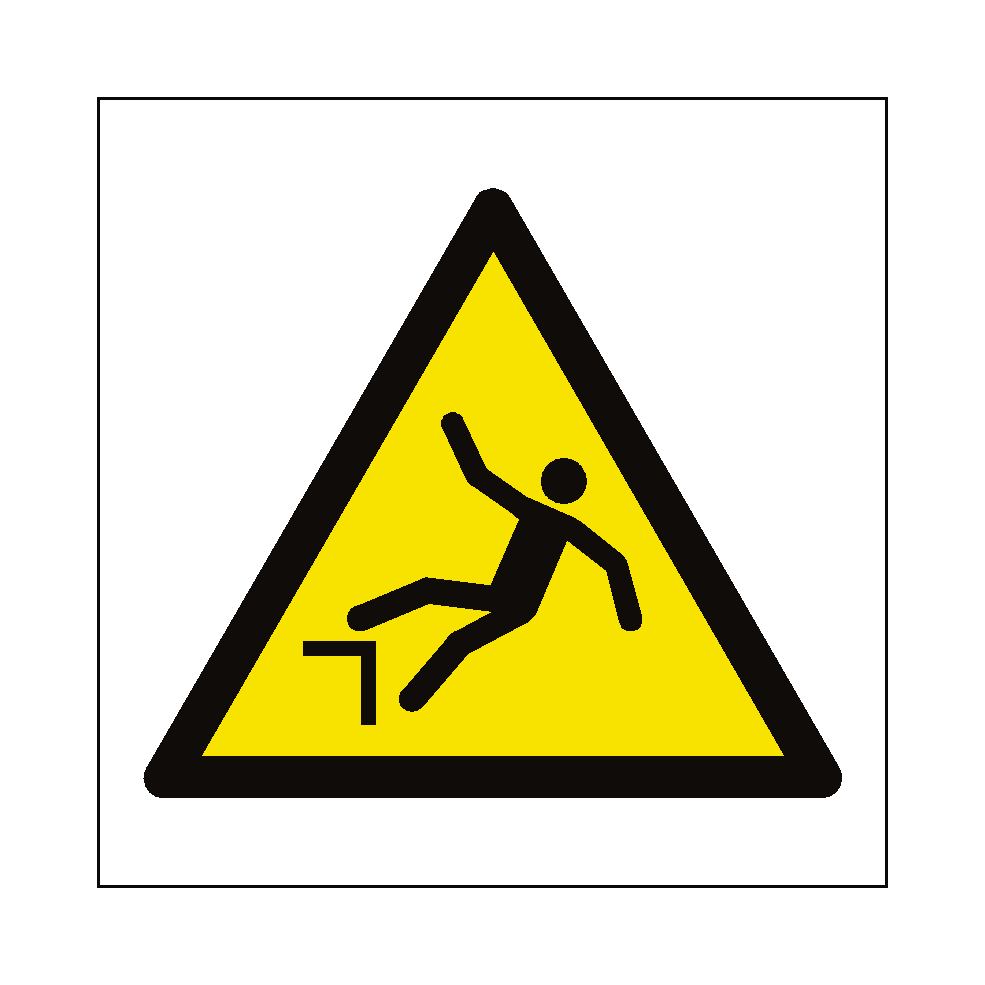 Drop Hazard Symbol Sign | Safety-Label.co.uk