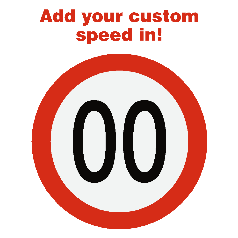 Custom European Kmh Speed Limit Sticker | Safety-Label.co.uk