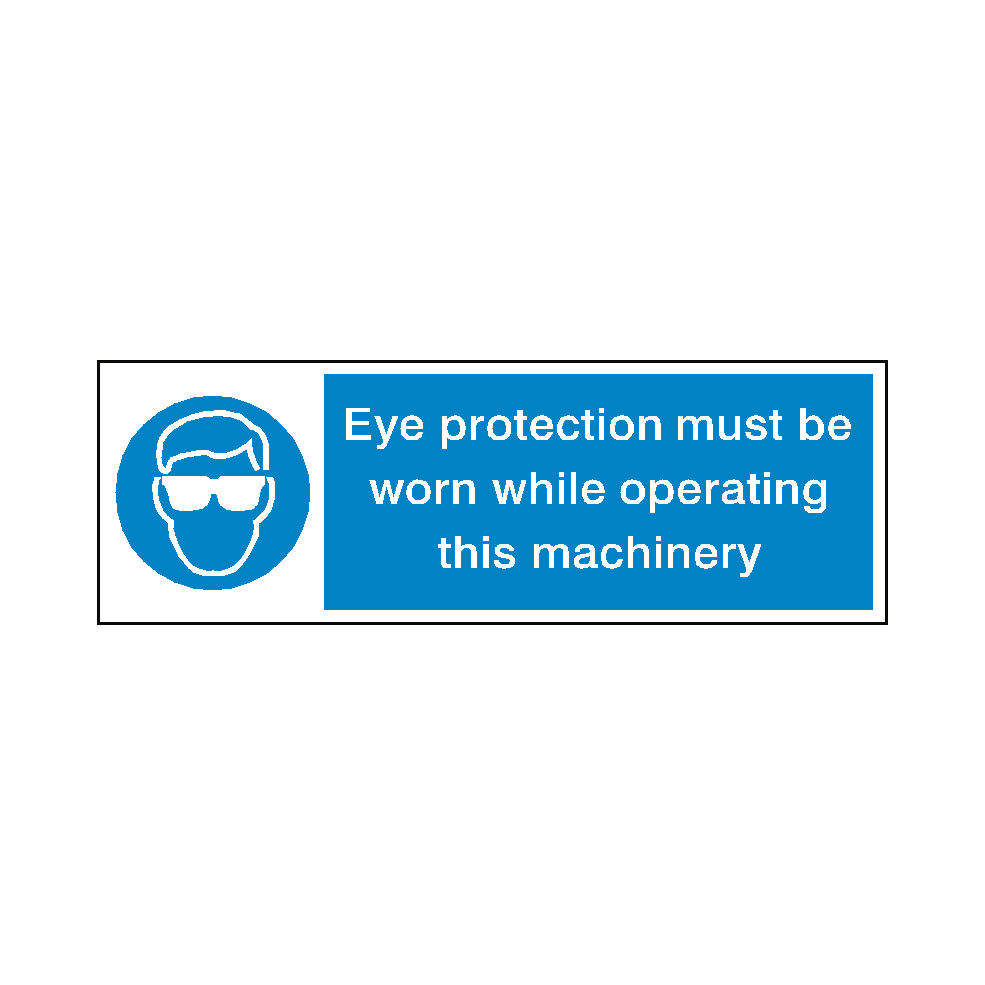 Eye Protection Machinery Label | Safety-Label.co.uk