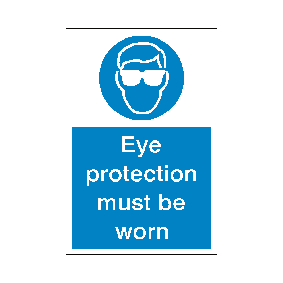 Eye Protection Sticker | Safety-Label.co.uk