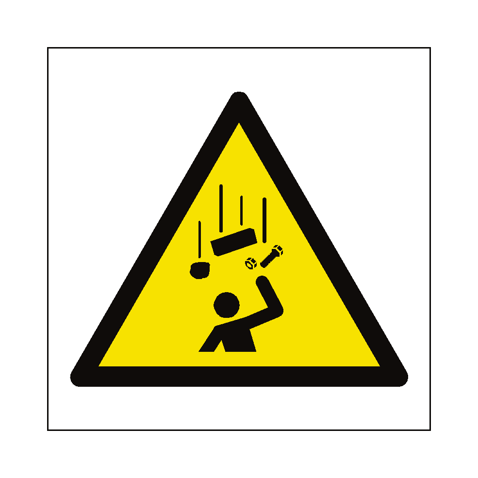 Falling Objects Hazard Symbol Sign | Safety-Label.co.uk