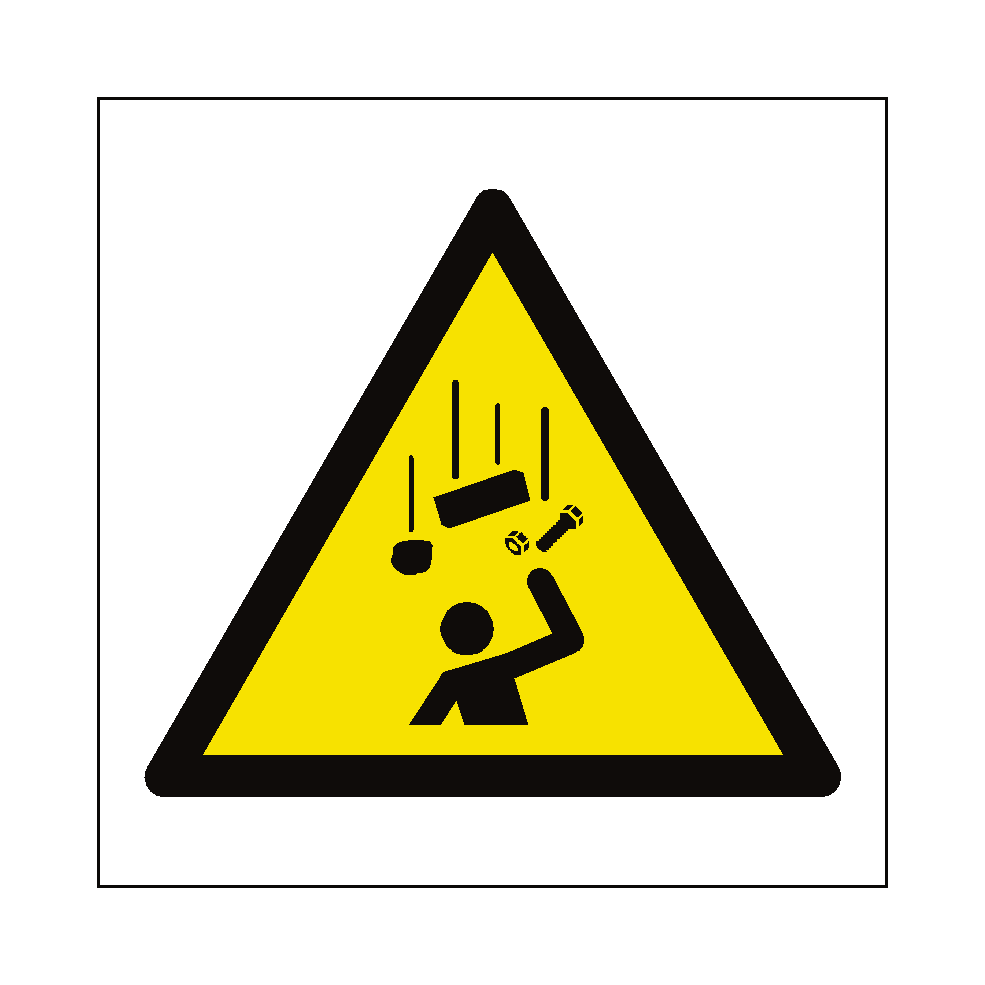 Falling Objects Hazard Symbol Label | Safety-Label.co.uk