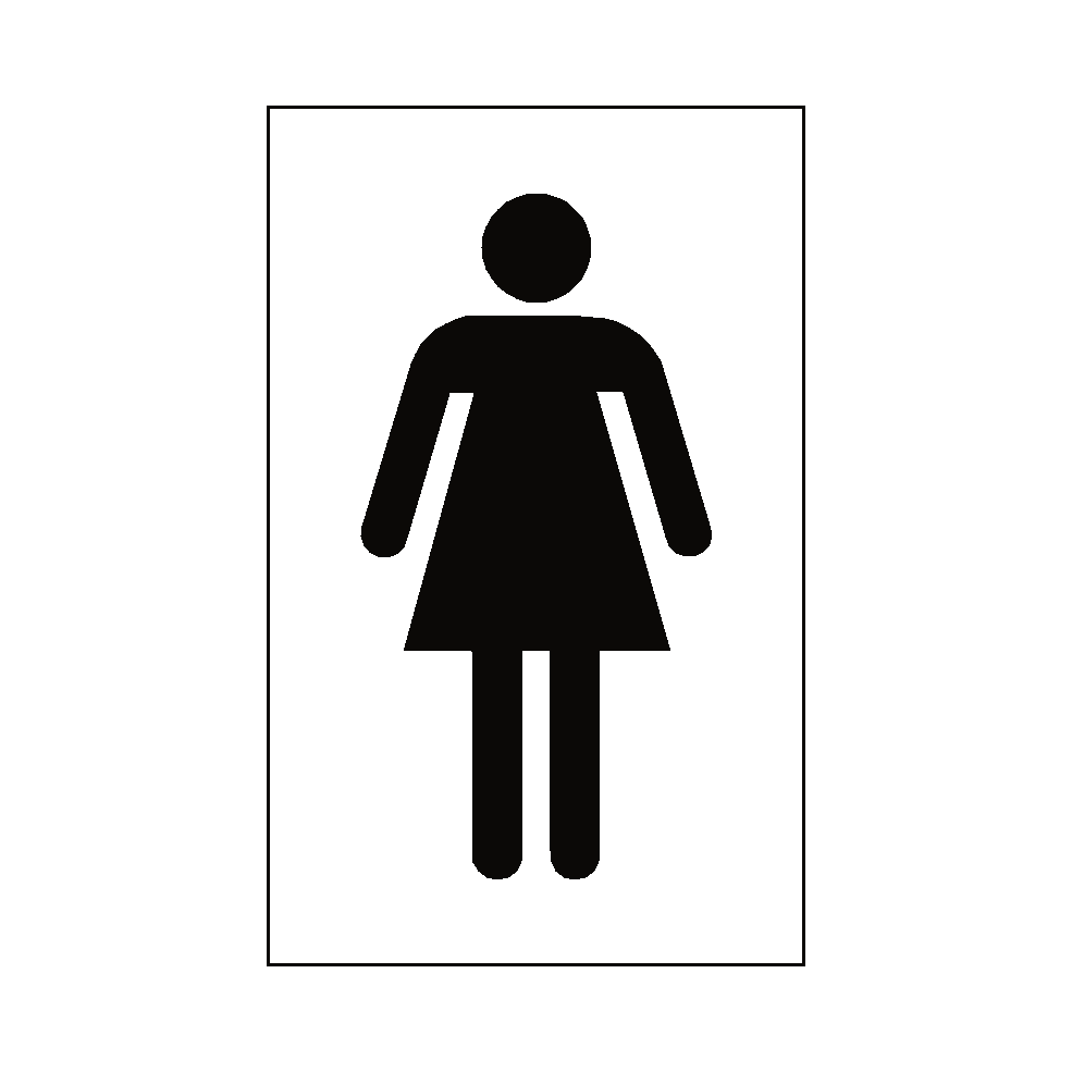 Female Toilet Sticker | Safety-Label.co.uk