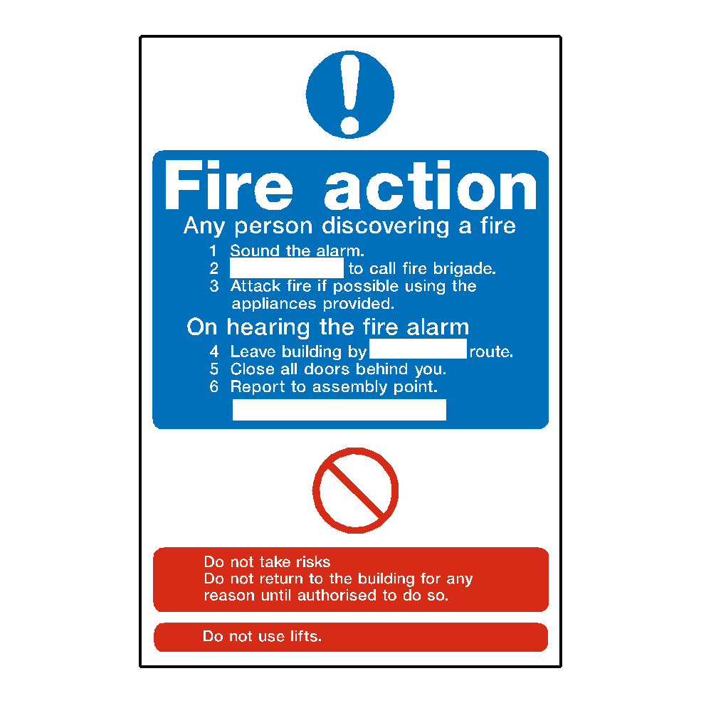 Fire Action Notice Sticker | Safety-Label.co.uk
