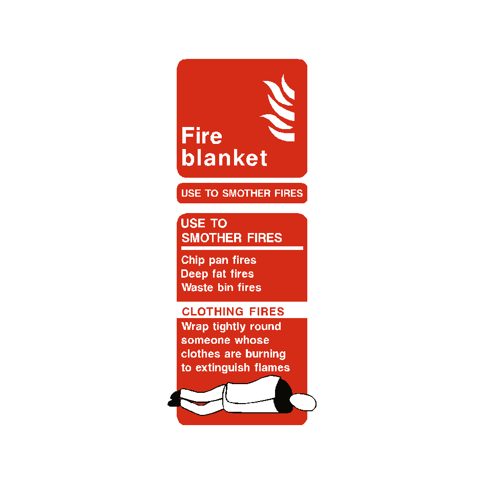 Fire Blanket Fire Extinguisher Sticker | Safety-Label.co.uk