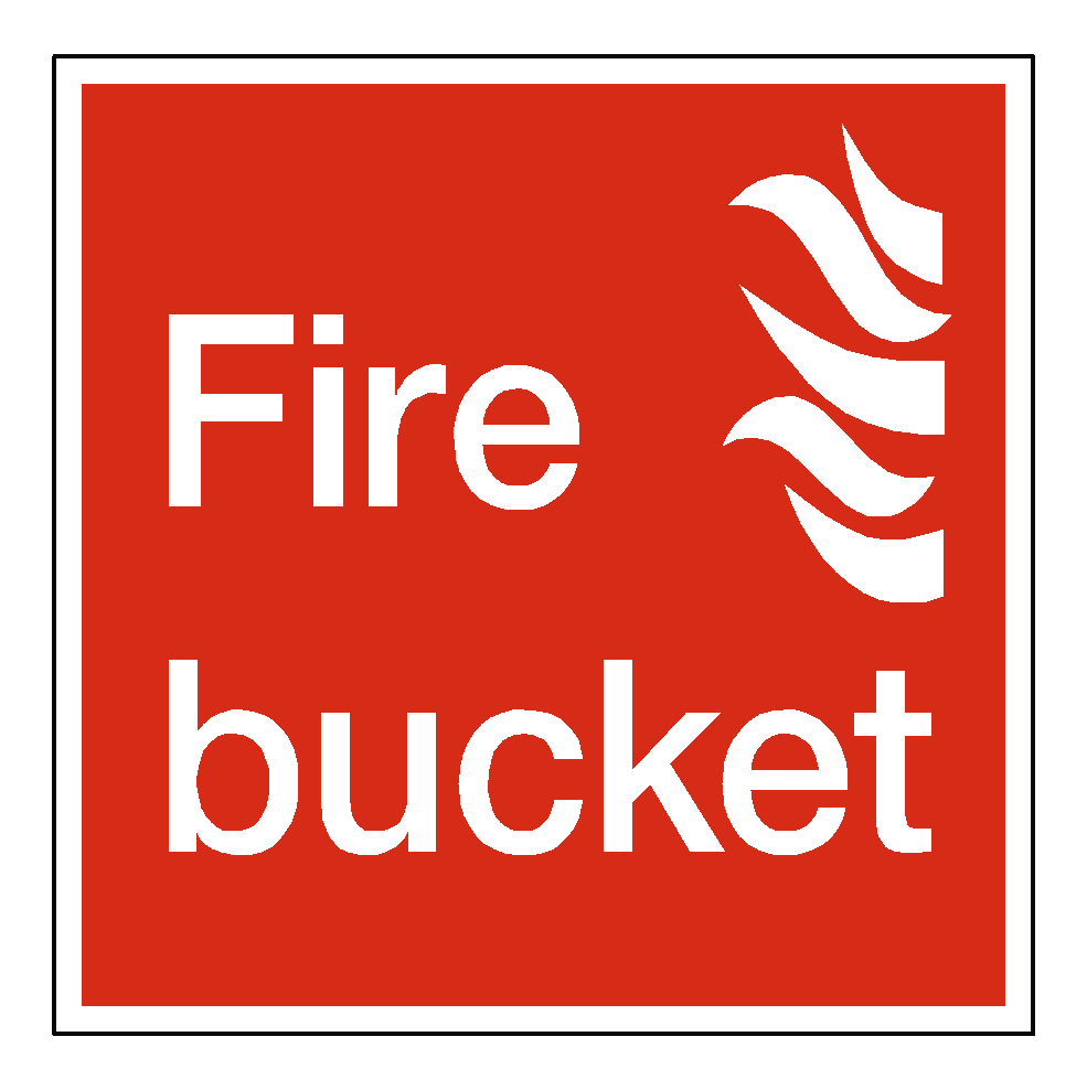 Fire Bucket Label | Safety-Label.co.uk