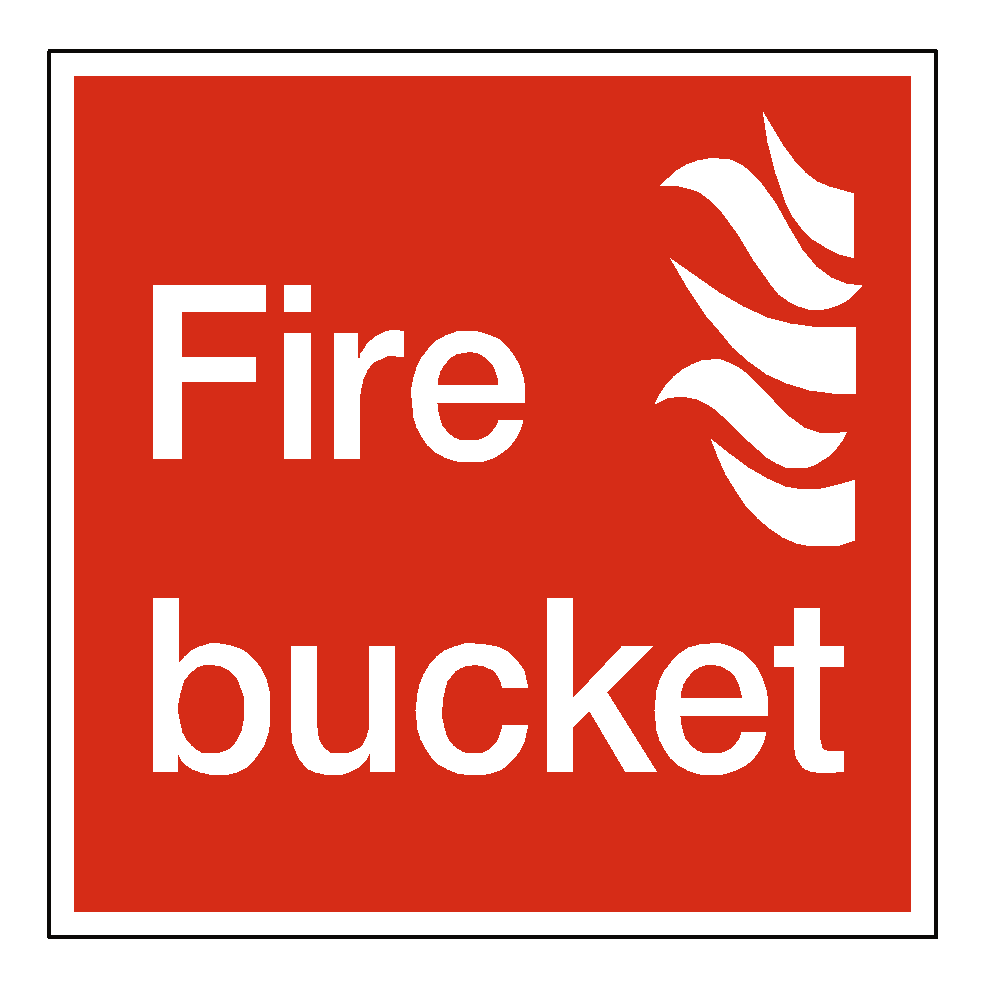 Fire Bucket Sign | Safety-Label.co.uk