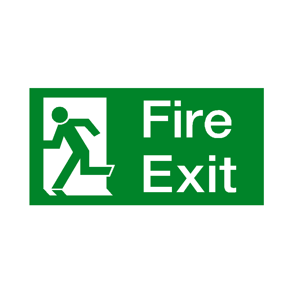 Fire Exit Left Sticker | Safety-Label.co.uk