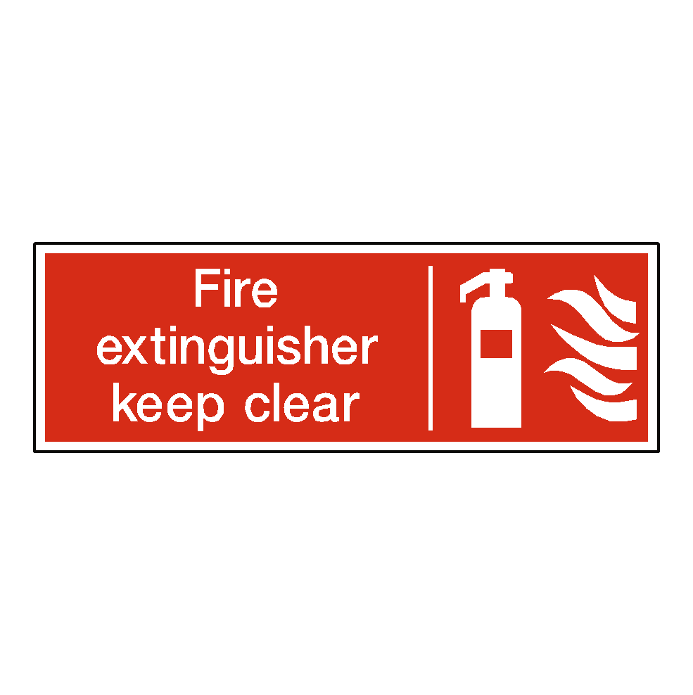 Extinguisher Keep Clear Sign | Safety-Label.co.uk