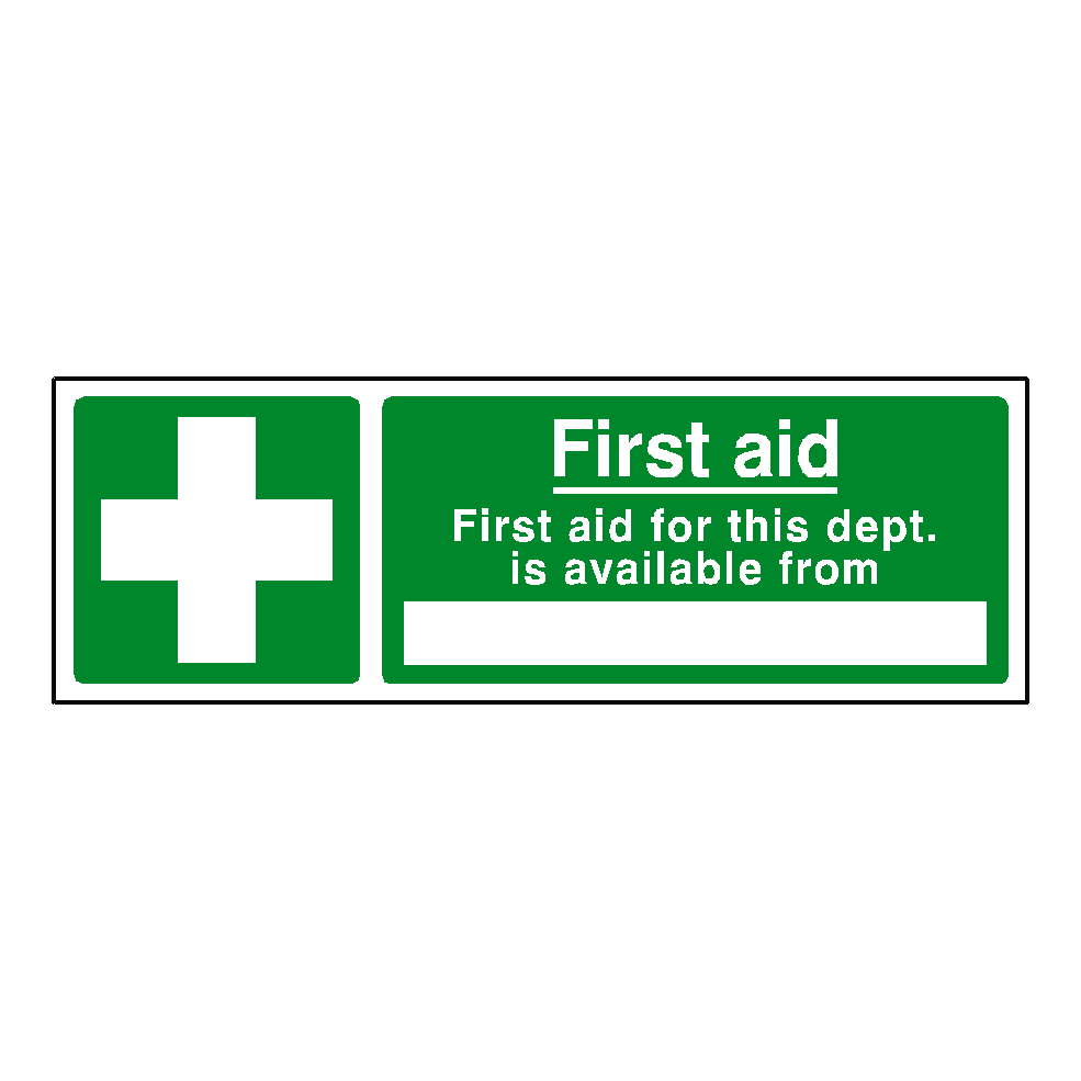 First Aid Department Sticker | Safety-Label.co.uk