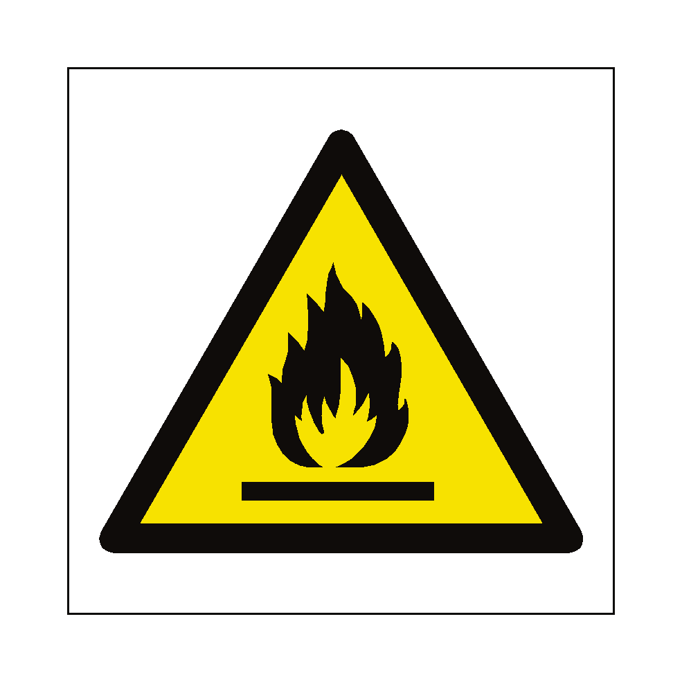 Flammable Materials Symbol Sign | Safety-Label.co.uk