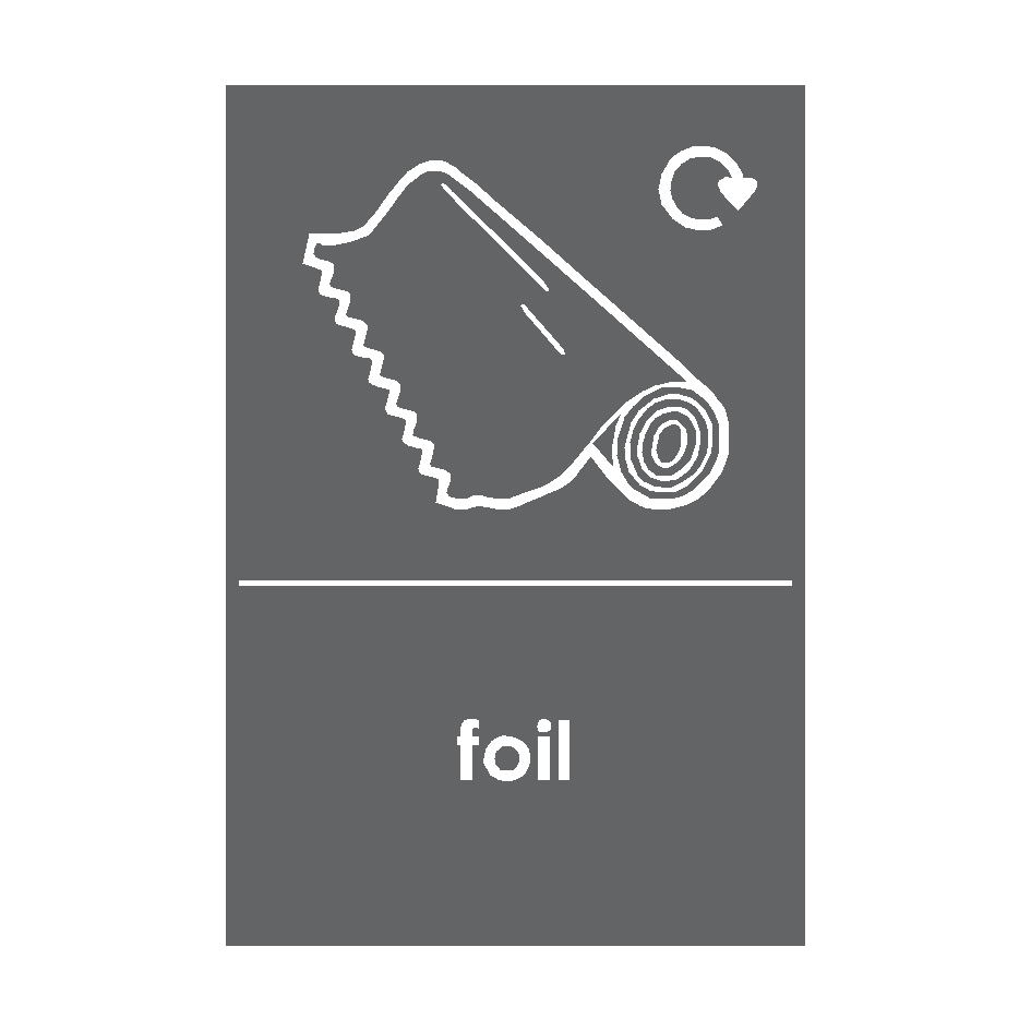 Foil Waste Recycling Sticker | Safety-Label.co.uk