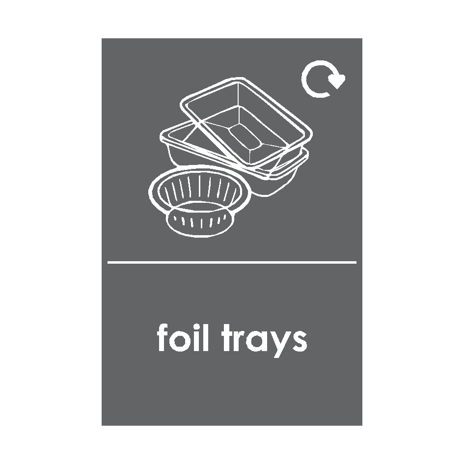 Foil Trays Recycling Signs | Safety-Label.co.uk