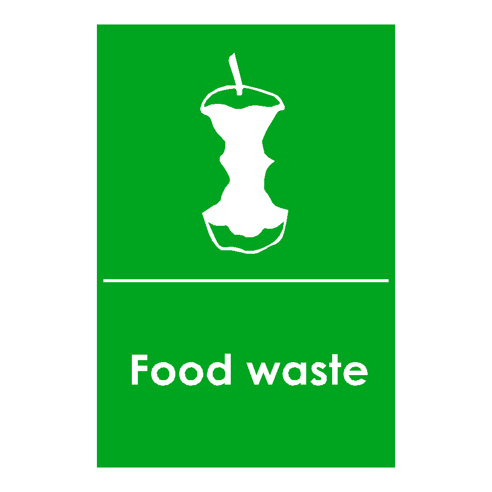 Food Logo Waste Recycling Sticker | Safety-Label.co.uk