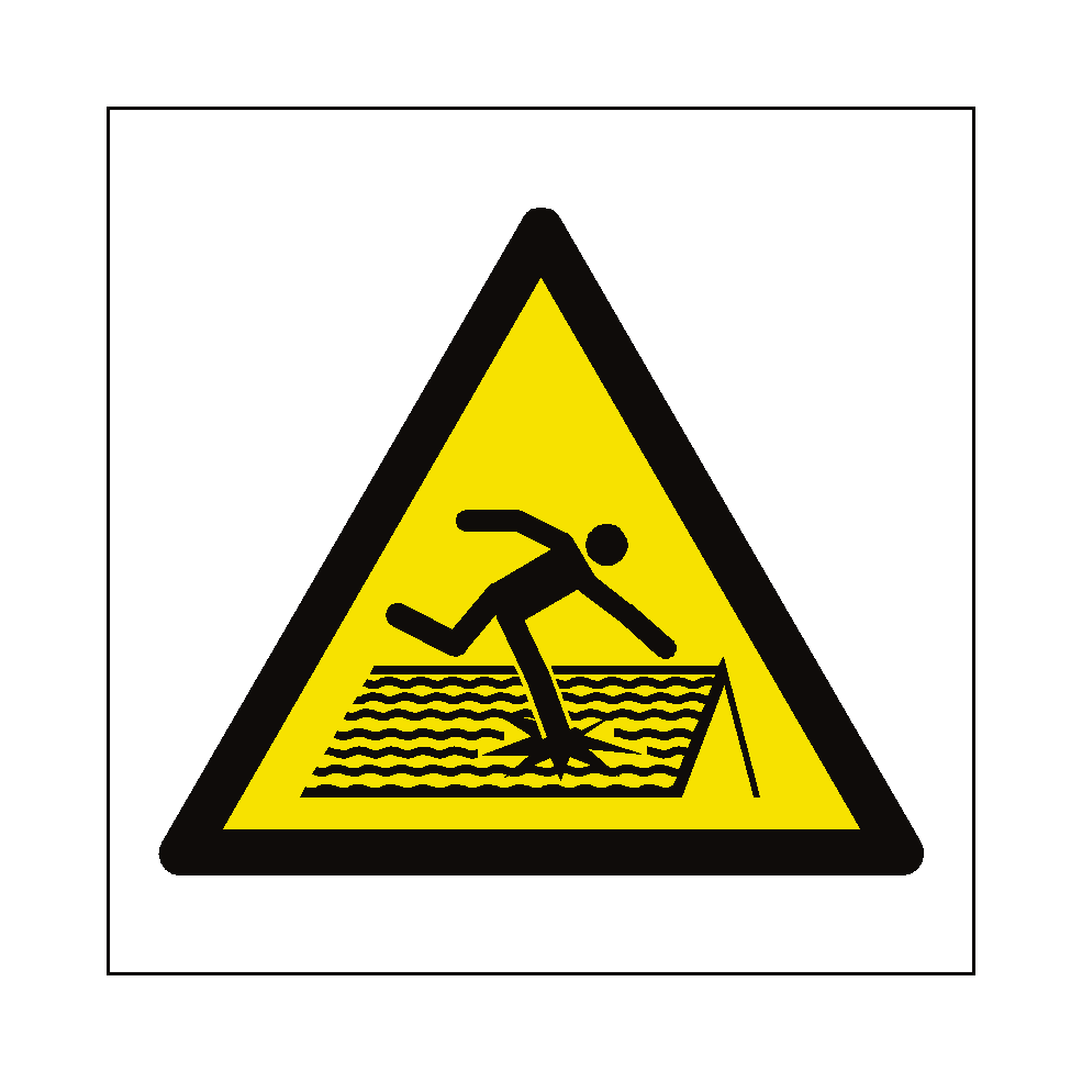 Fragile Roof Hazard Symbol Sign | Safety-Label.co.uk