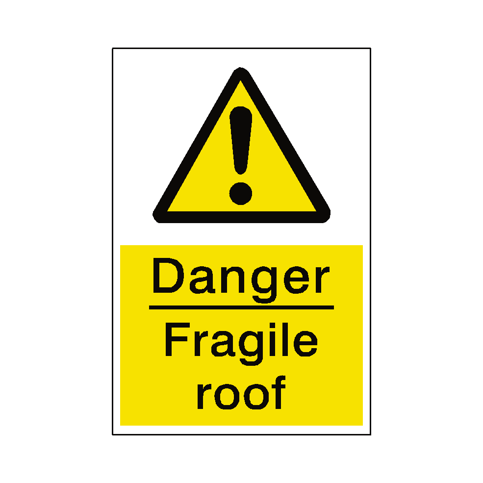 Fragile Roof Sign | Safety-Label.co.uk