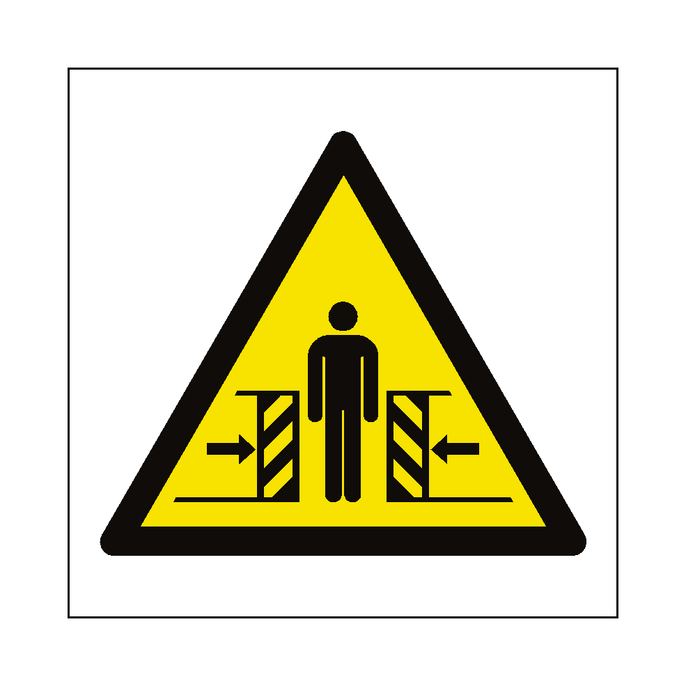 Full Crushing Hazard Symbol Sign | Safety-Label.co.uk