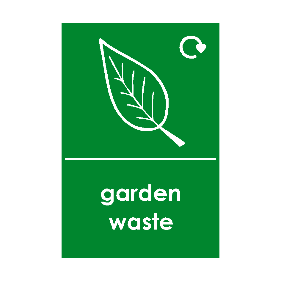 Garden Waste Logo Waste Recycling Sticker | Safety-Label.co.uk