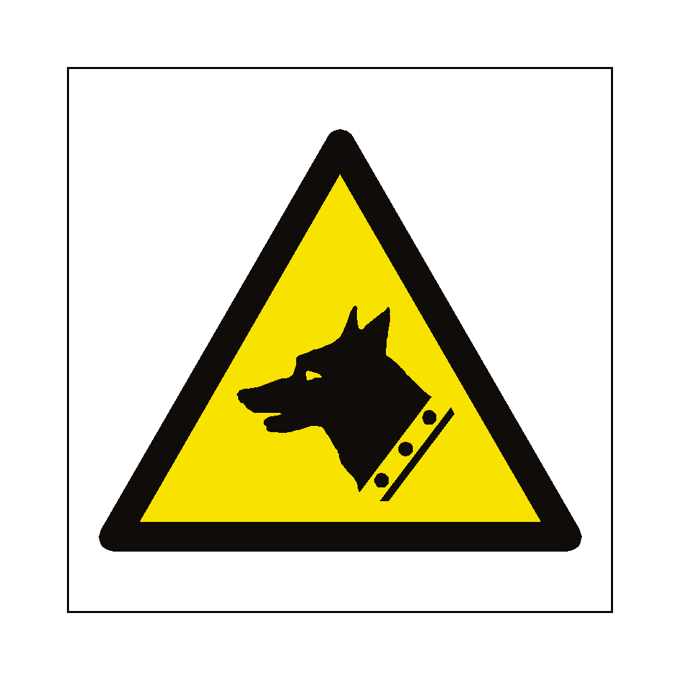 Guard Dogs Hazard Symbol Label | Safety-Label.co.uk