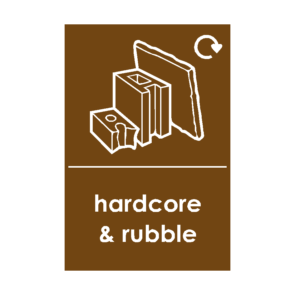 Hardcore and Rubble Waste Sticker | Safety-Label.co.uk
