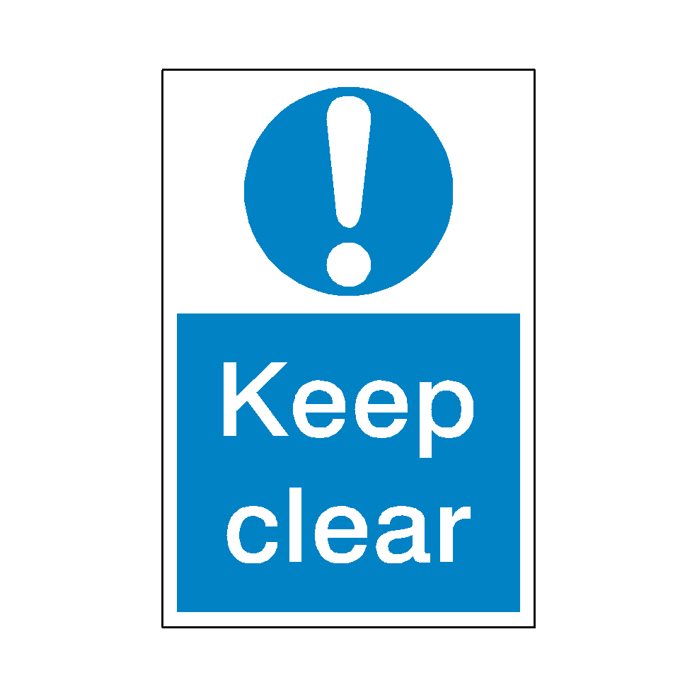 Keep Clear Sticker | Safety-Label.co.uk