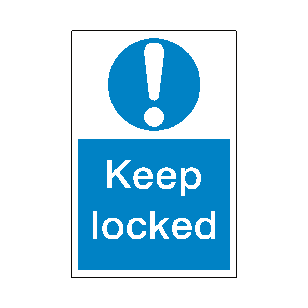 Keep Locked Sticker | Safety-Label.co.uk