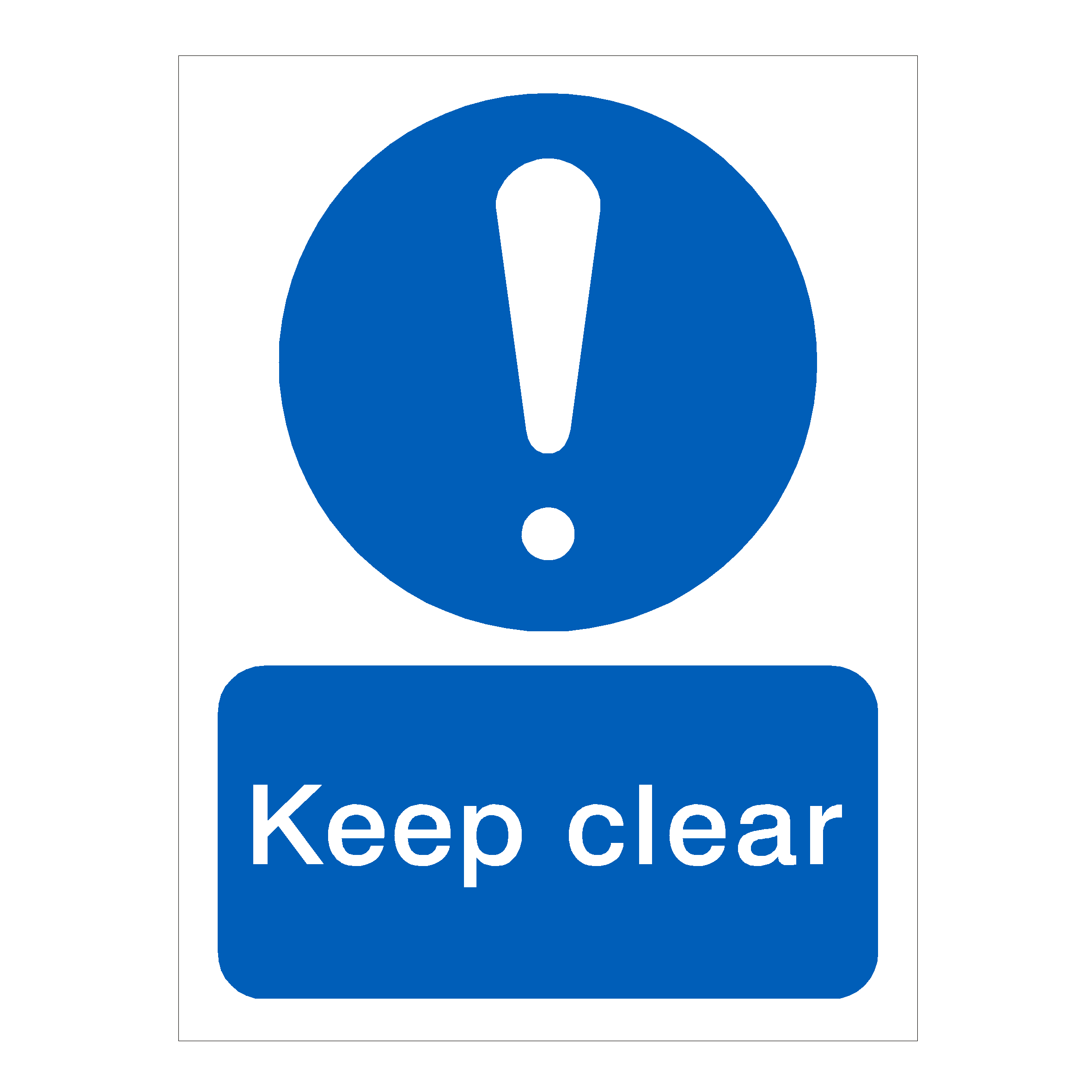 Keep Clear Door Sticker | Safety-Label.co.uk