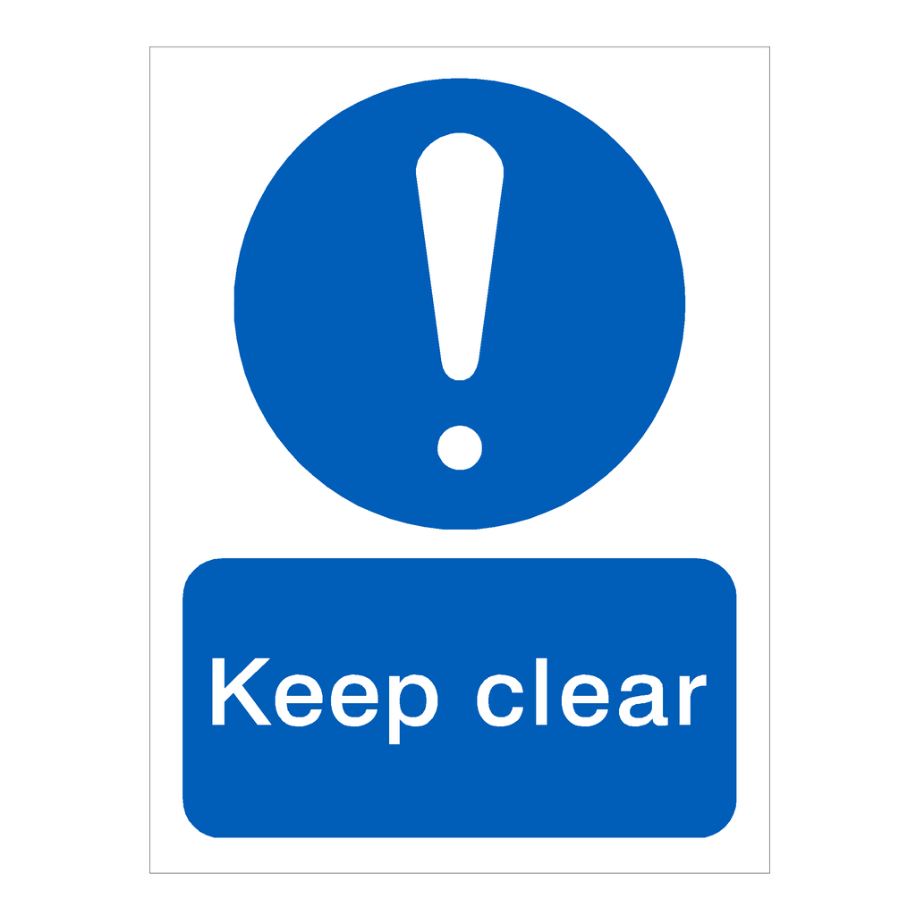 Keep Clear Door Sticker | Safety-Label.co.uk