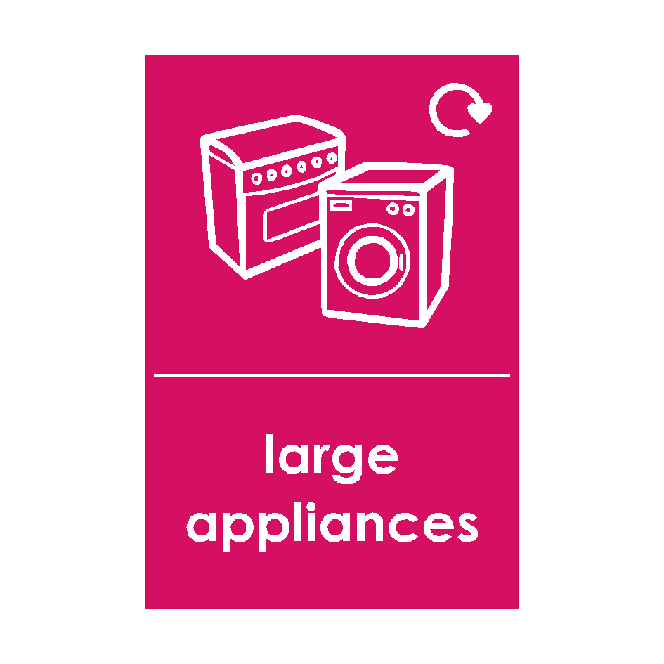 Large Appliances Waste Sign | Safety-Label.co.uk