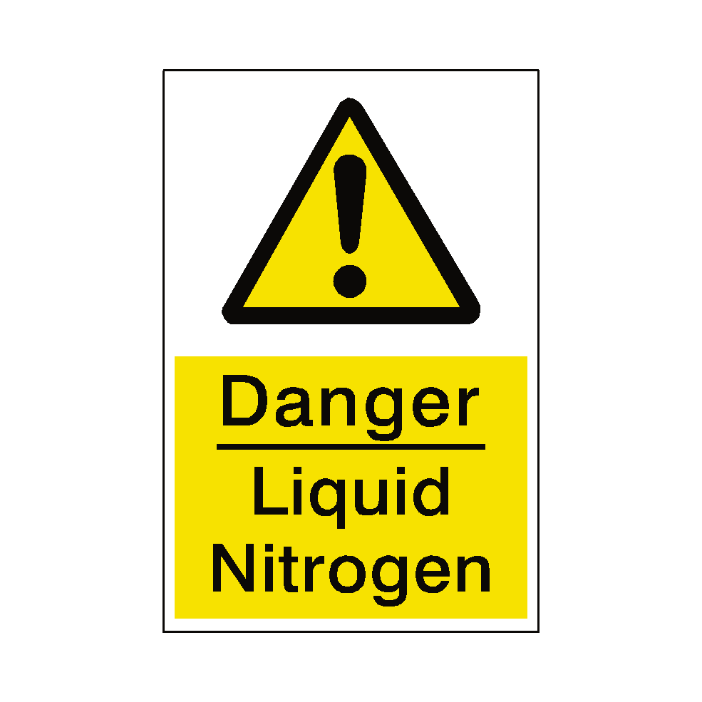 Liquid Nitrogen Safety Sticker | Safety-Label.co.uk