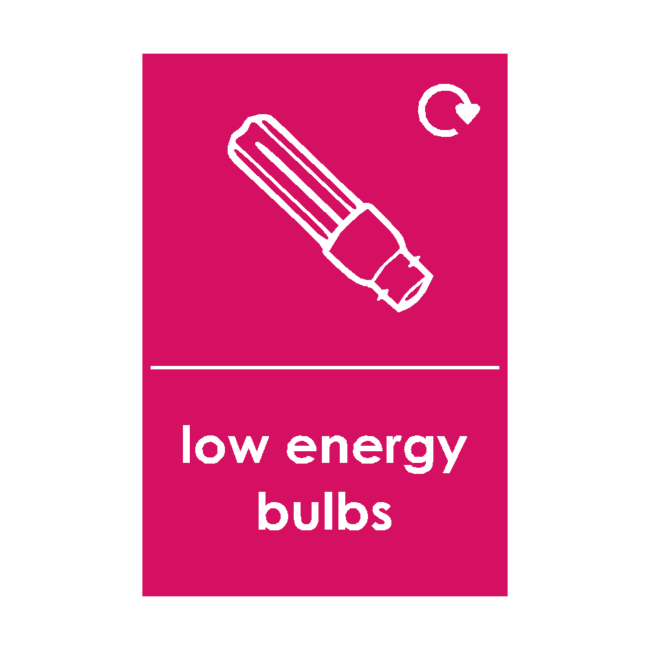 Low Energy Bulb Waste Sticker | Safety-Label.co.uk