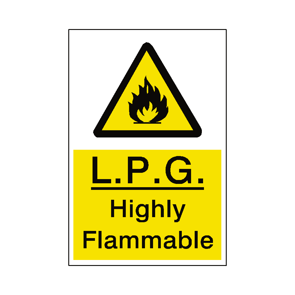 LPG Highly Flammable Sticker | Safety-Label.co.uk