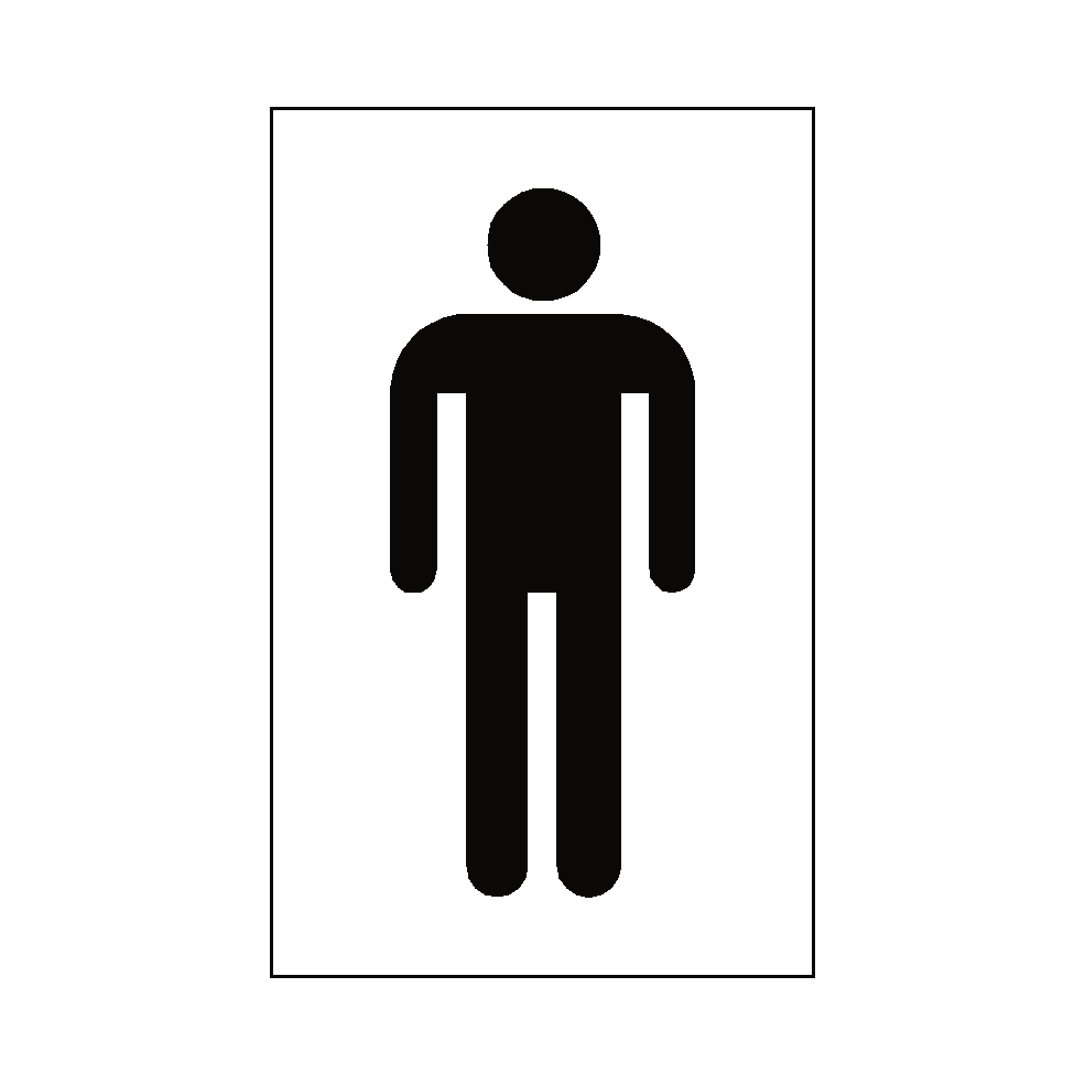 Male Toilet Sticker | Safety-Label.co.uk