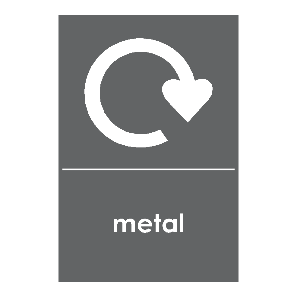 Recycling Metal Sticker | Safety-Label.co.uk