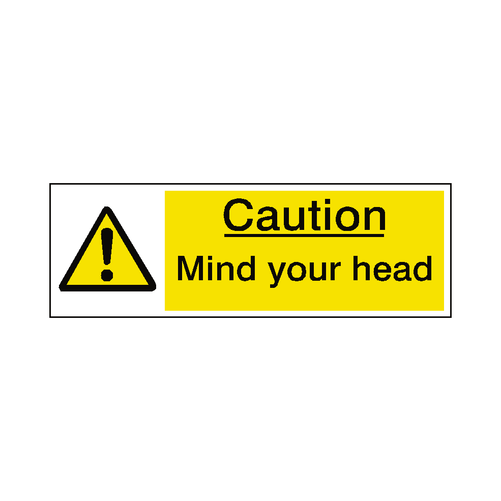 Mind Your Head Label | Safety-Label.co.uk