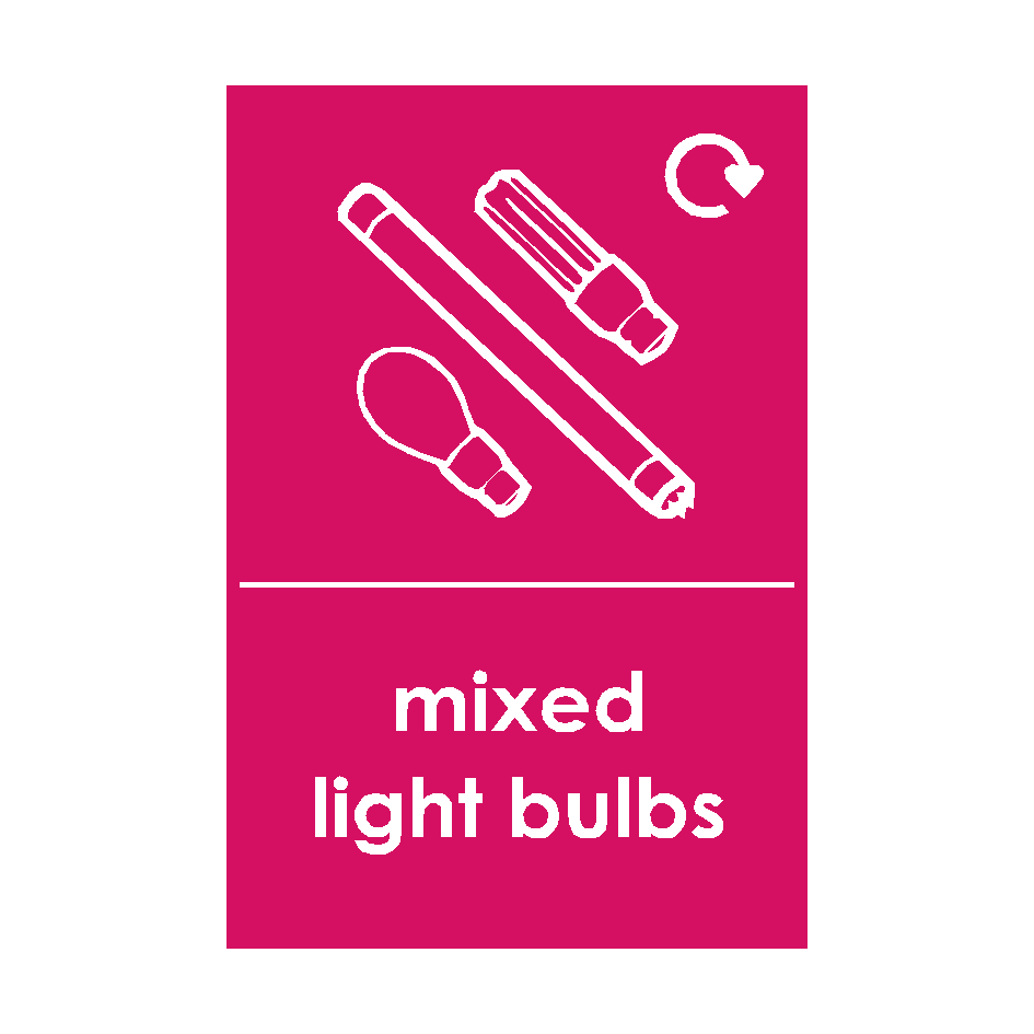 Mixed Bulb Waste Sticker | Safety-Label.co.uk