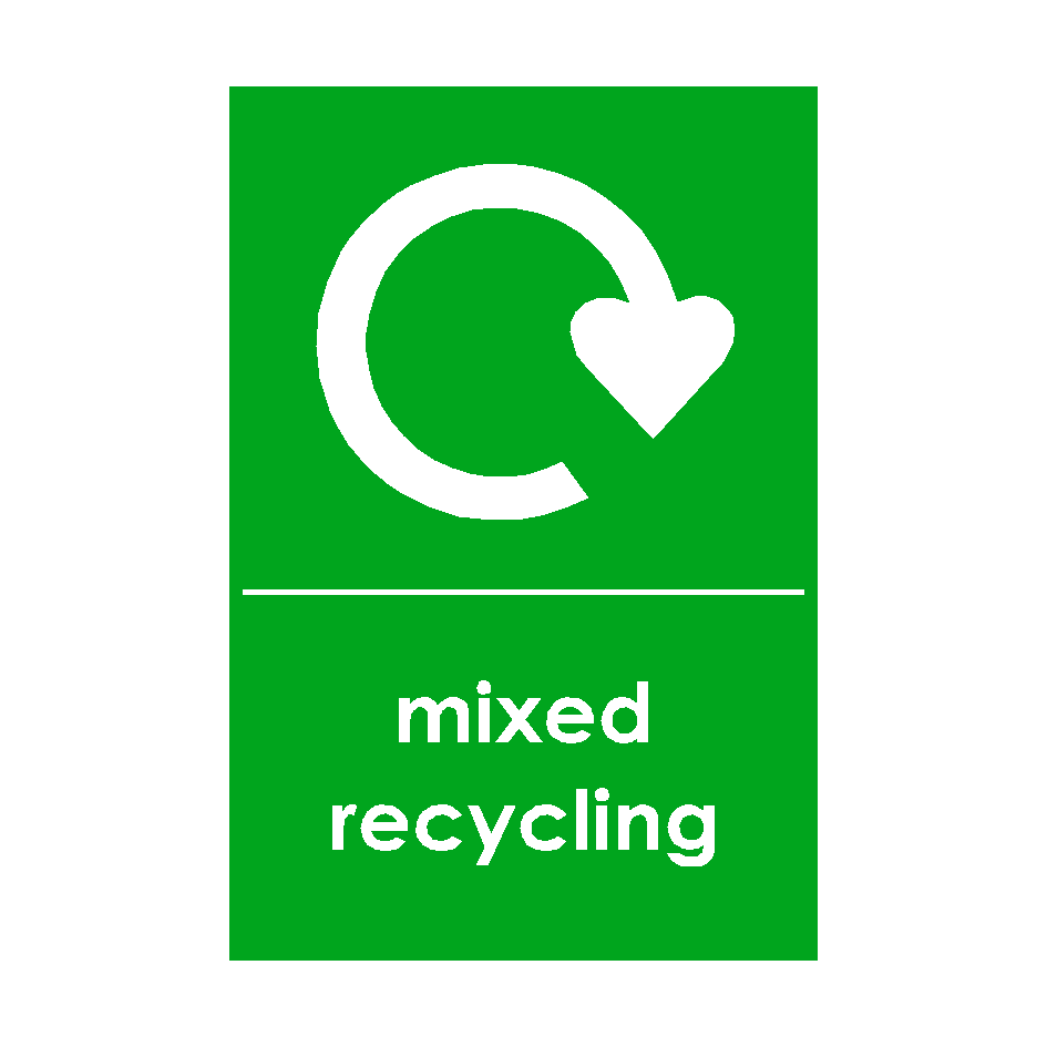 Mixed Recycling Waste Sticker | Safety-Label.co.uk