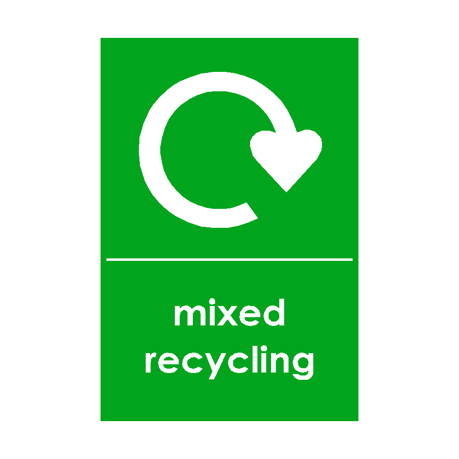 Mixed Recycling Waste Sign | Safety-Label.co.uk