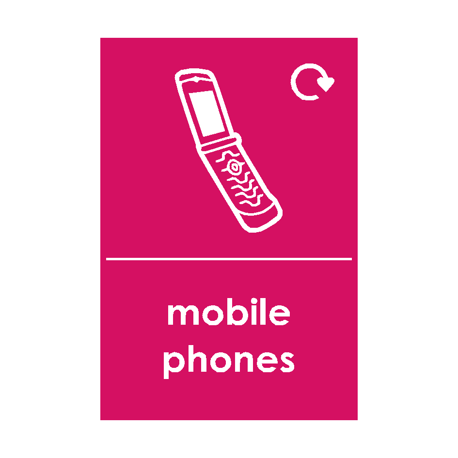 Mobile Phone Waste Sticker | Safety-Label.co.uk