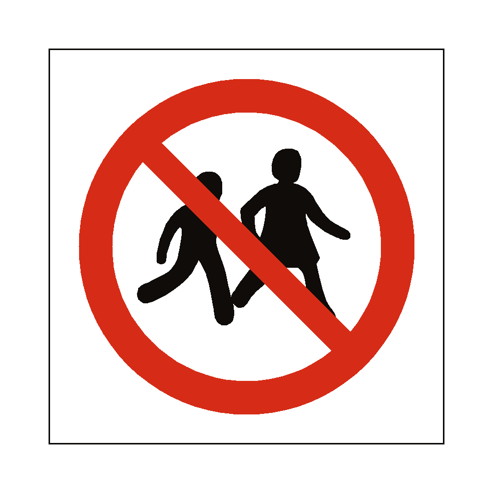 No Children Allowed Symbol Sign | Safety-Label.co.uk