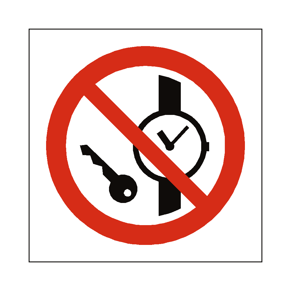 No Metal Objects Symbol Label | Safety-Label.co.uk