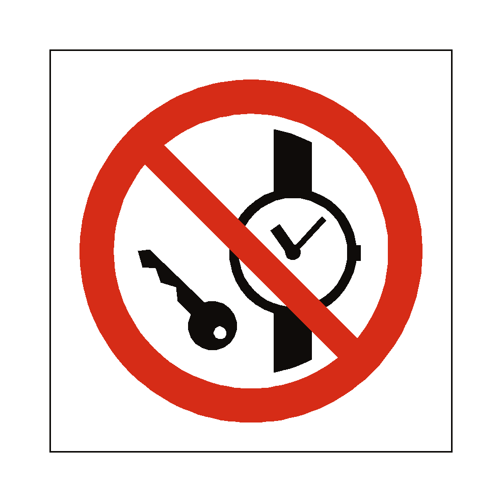 No Metal Objects Symbol Sign | Safety-Label.co.uk