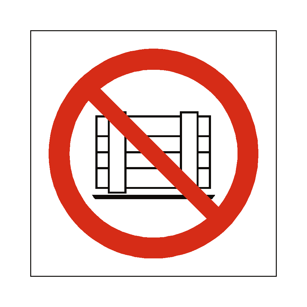 No Obstruction Symbol Sign | Safety-Label.co.uk