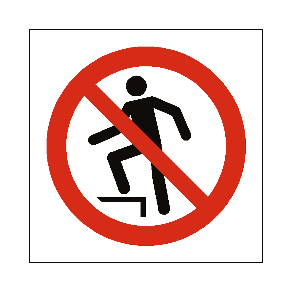 No Stepping On Surface Symbol Sign | Safety-Label.co.uk