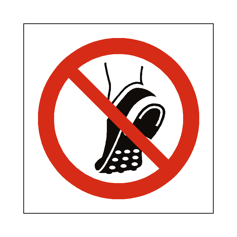 Do Not Wear Studded Shoes Symbol Sign | Safety-Label.co.uk