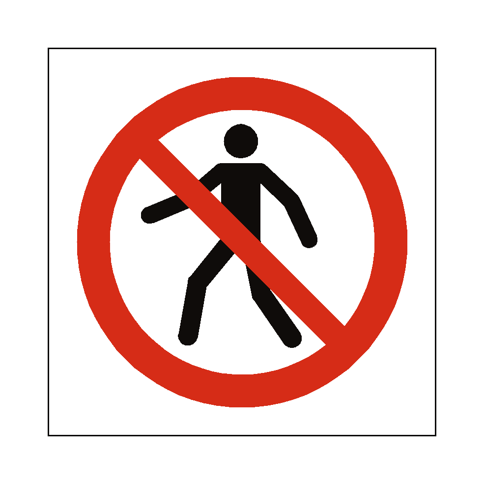 No Thoroughfare Symbol Label | Safety-Label.co.uk