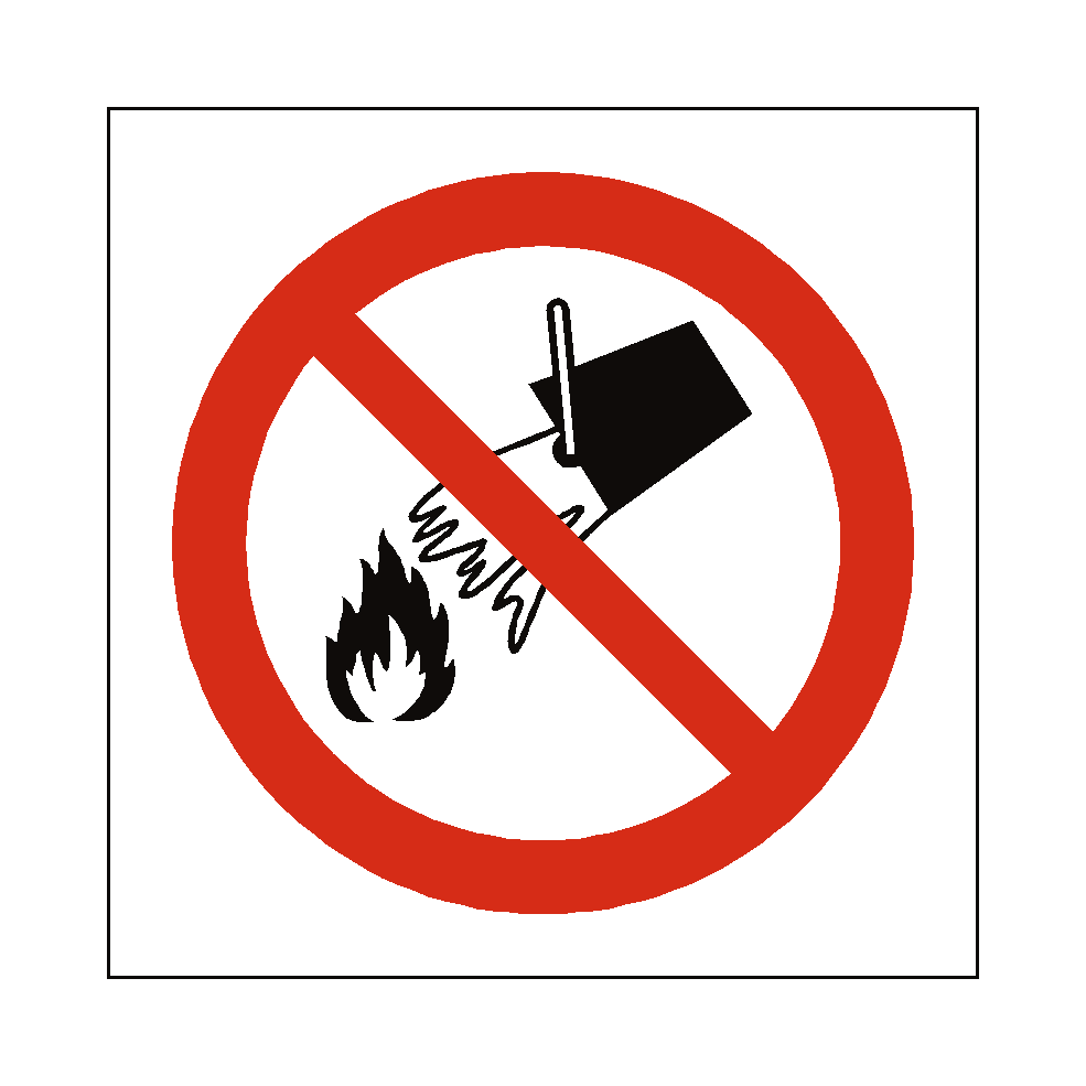 Do Not Extinguish With Water Sign | Safety-Label.co.uk