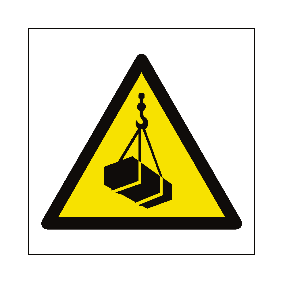 Overhead Load Hazard Symbol Sign | Safety-Label.co.uk