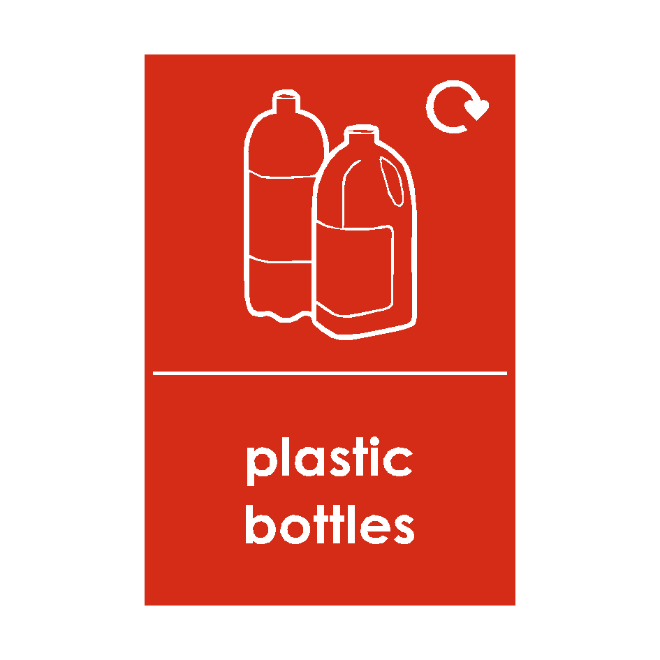 Plastic Bottles Waste Recycling Sticker | Safety-Label.co.uk