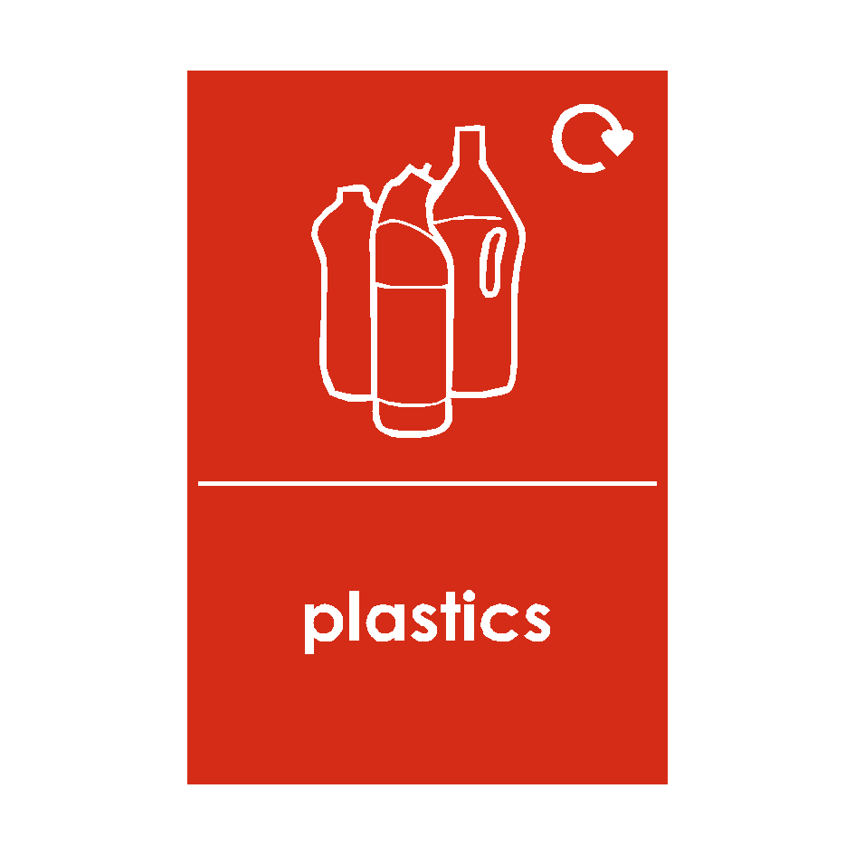 Plastic Waste Recycling Sticker | Safety-Label.co.uk